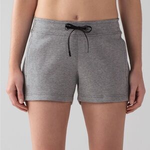 Lululemon NTS Shorts (3-inch inseam) in Heathered Medium Grey / Black Size 12
